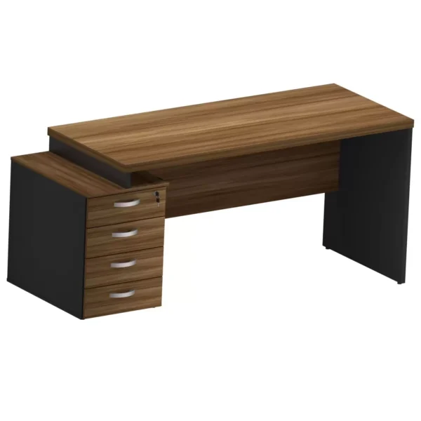 Mesa Reta Pedestal PE - 4 gavetas - Image 4